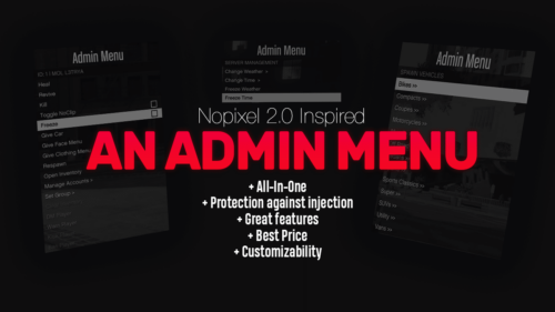 NoPixel Admin Menu for QBCore and ESX