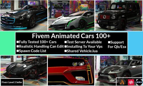 create the latest premium 100 animated car pack for fivem 1 Tebex FiveM Store