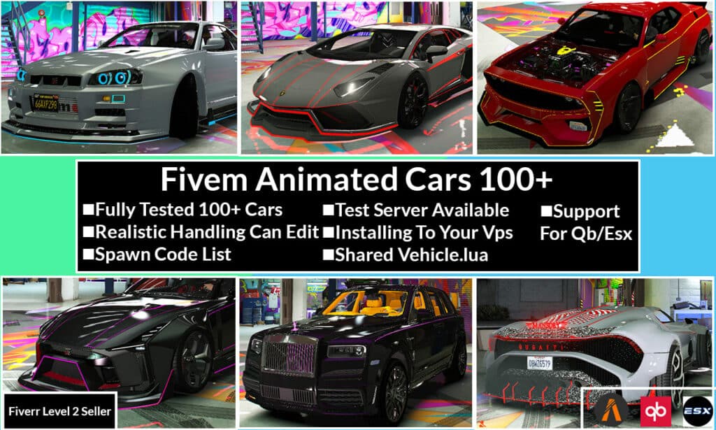 Animated Car Pack With Cars Tebex