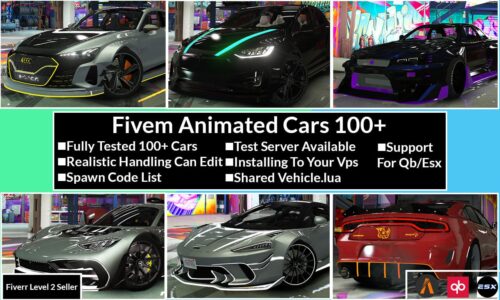 create the latest premium 100 animated car pack for fivem 2 Tebex FiveM Store